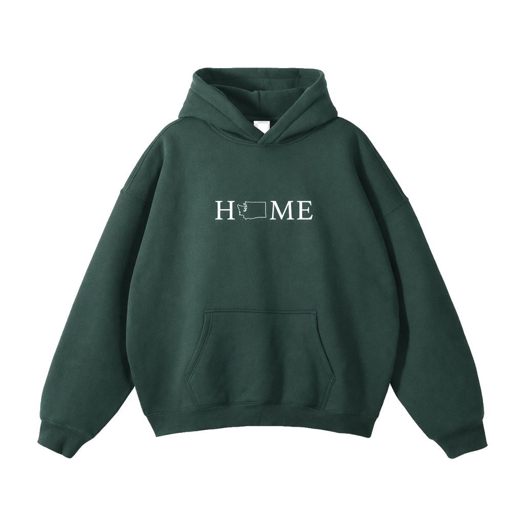 Collection 5 Washington Oversize Fleeced Hoodie - Eden Green front