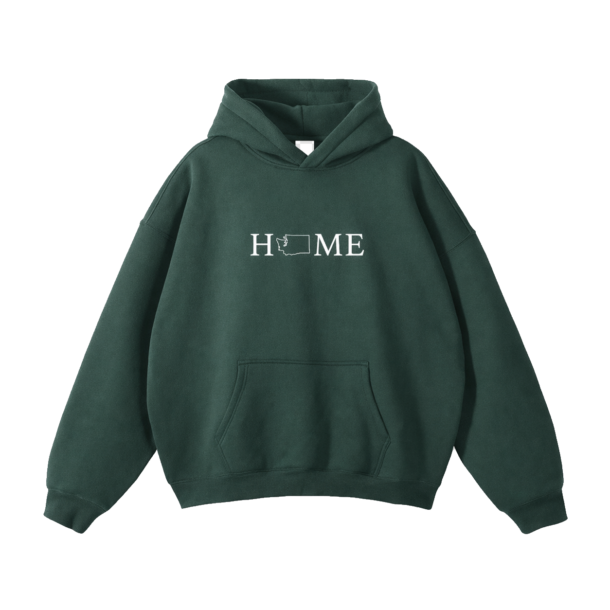 Collection 5 Washington Oversize Fleeced Hoodie - Eden Green front