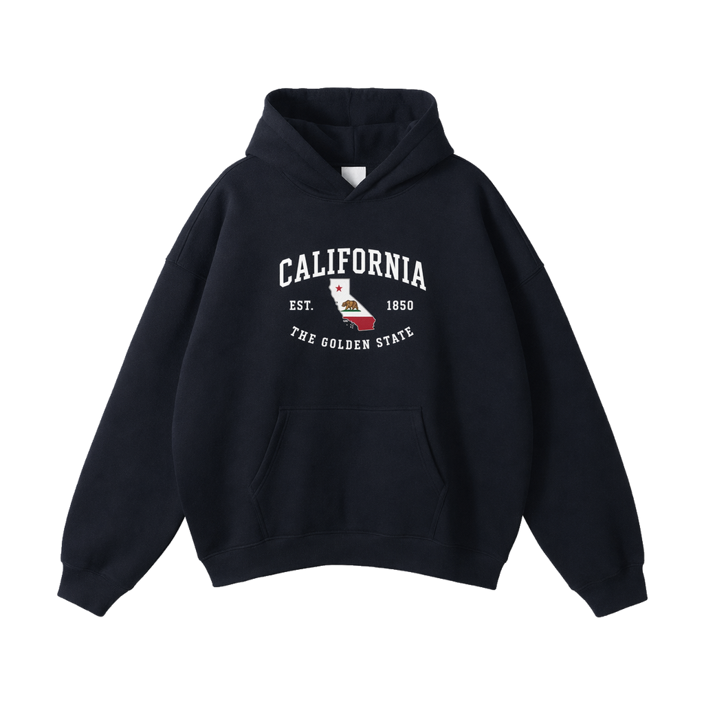Collection 8 California Oversize Fleeced Hoodie - Black front