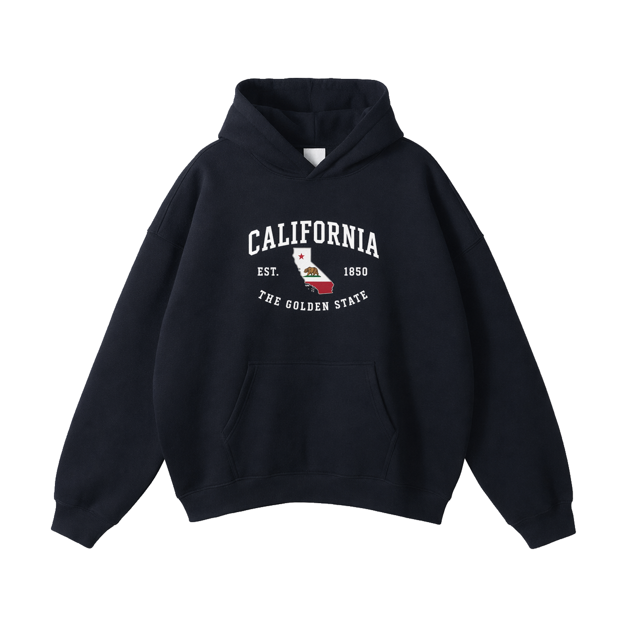 Collection 8 California Oversize Fleeced Hoodie - Black front