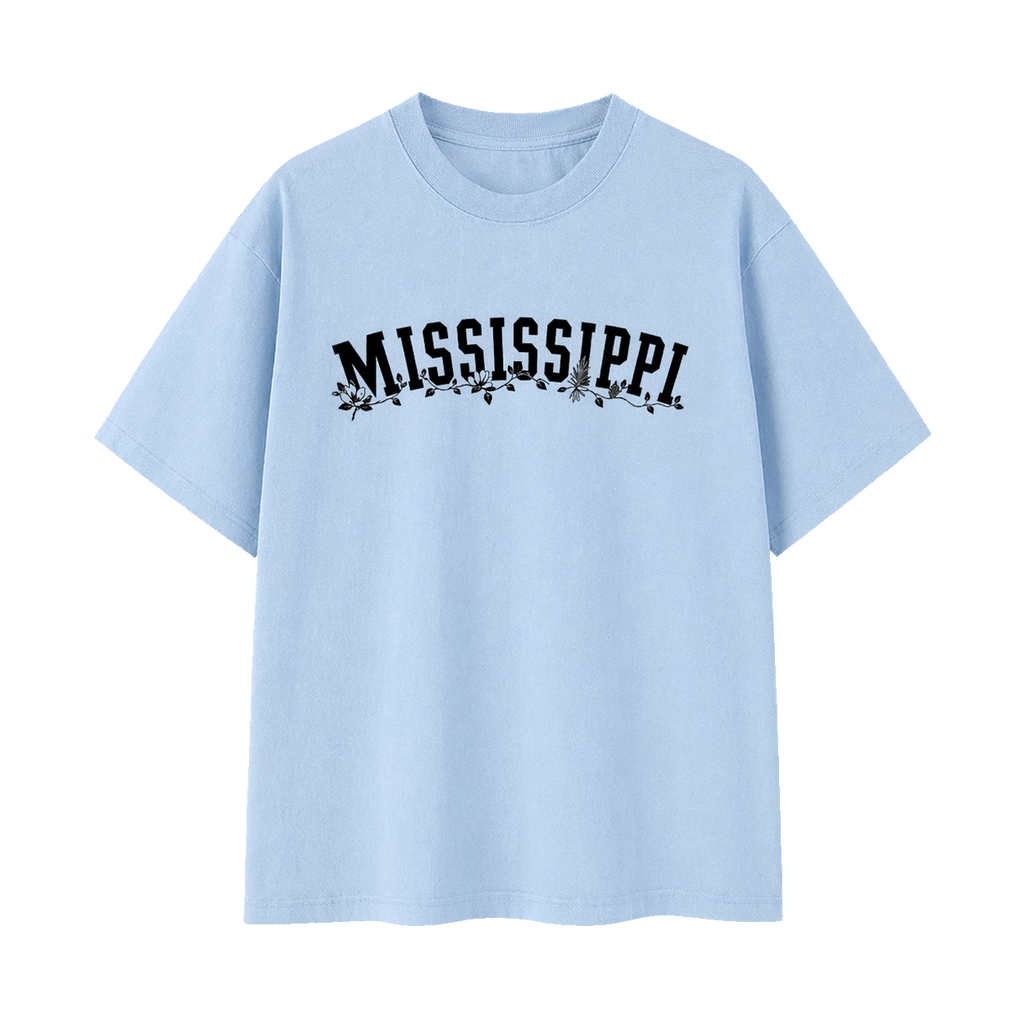 Collection 10 Mississippi Essential Cotton T-Shirt - Light Blue front