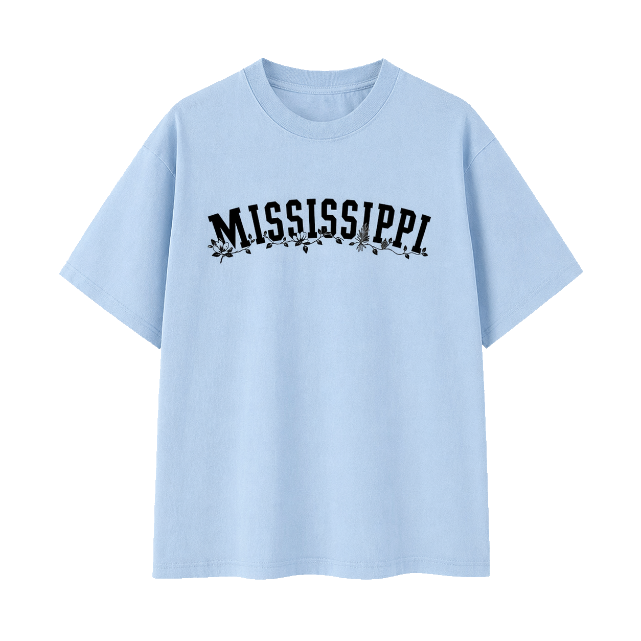 Collection 10 Mississippi Essential Cotton T-Shirt - Light Blue front