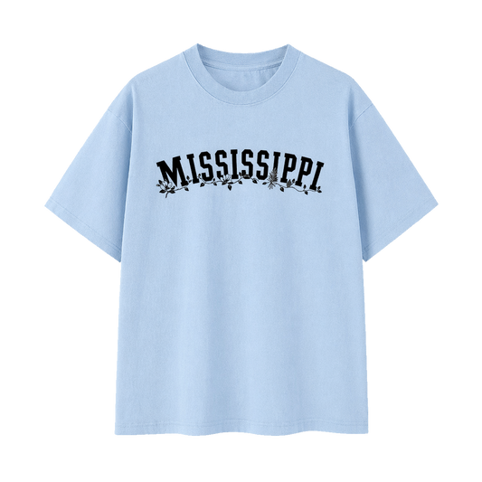Collection 10 Mississippi Essential Cotton T-Shirt - Light Blue front
