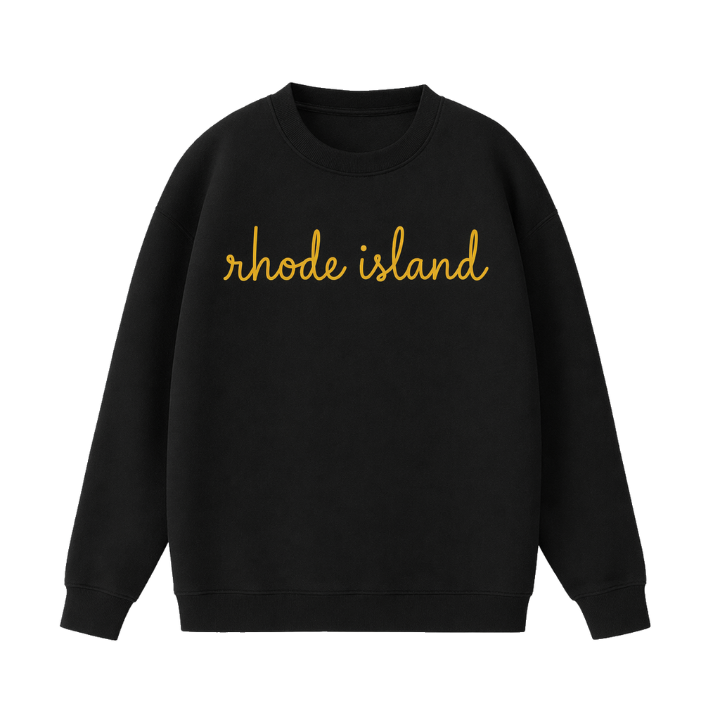 Collection 3 Rhode Island Essential Heavyweight Crewneck Sweatshirt - Black front