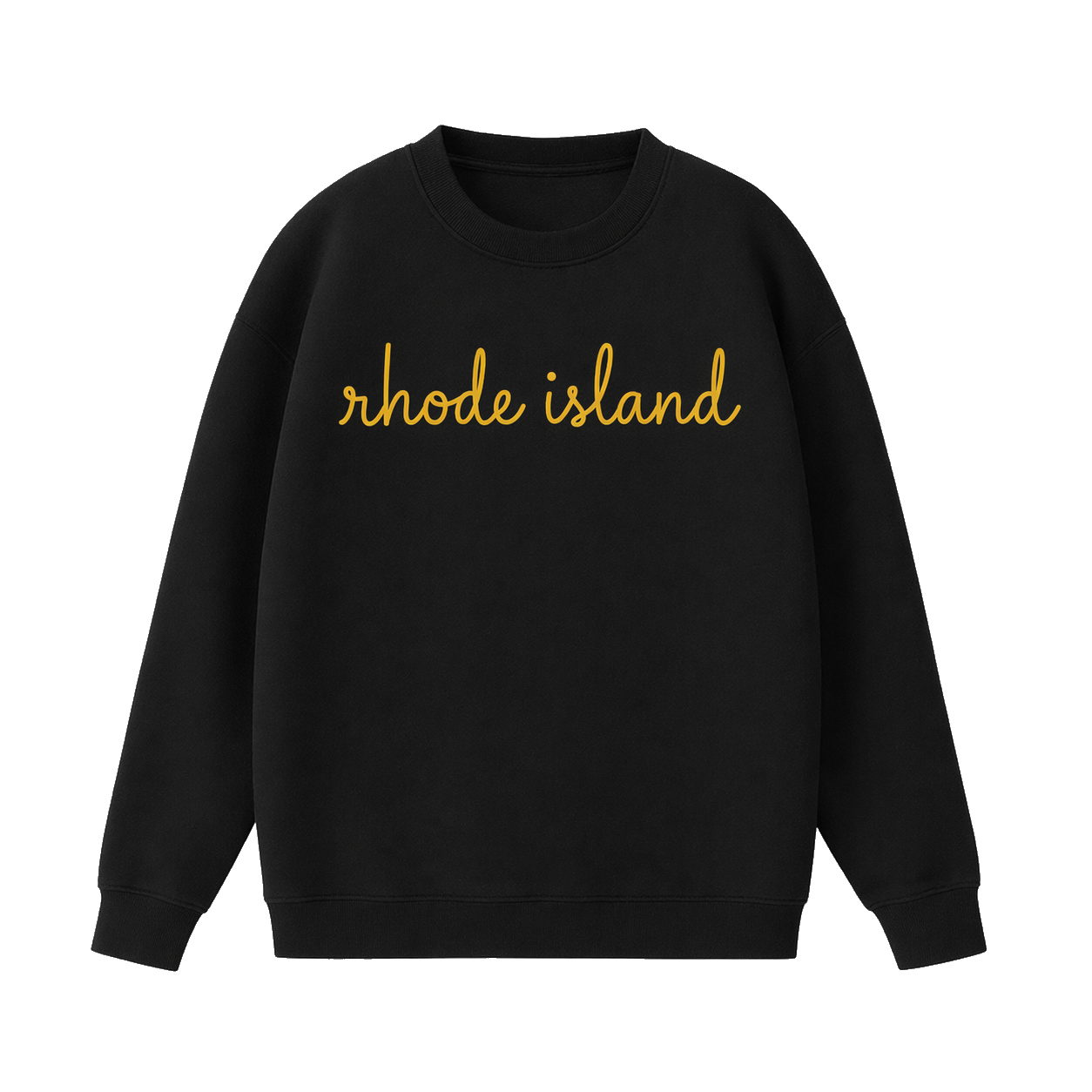 Collection 3 Rhode Island Essential Heavyweight Crewneck Sweatshirt - Black front