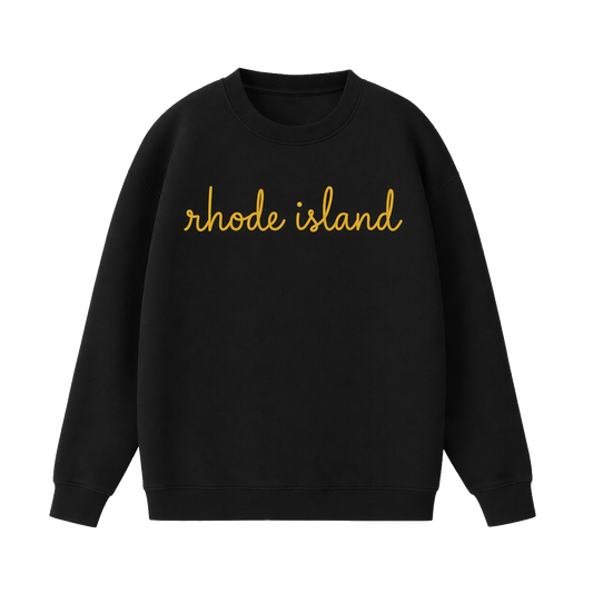 Collection 3 Rhode Island Essential Heavyweight Crewneck Sweatshirt - Black front