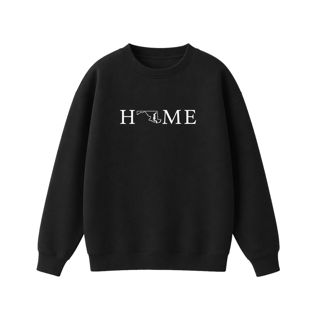 Collection 5 Maryland Essential Heavyweight Crewneck Sweatshirt - Black front
