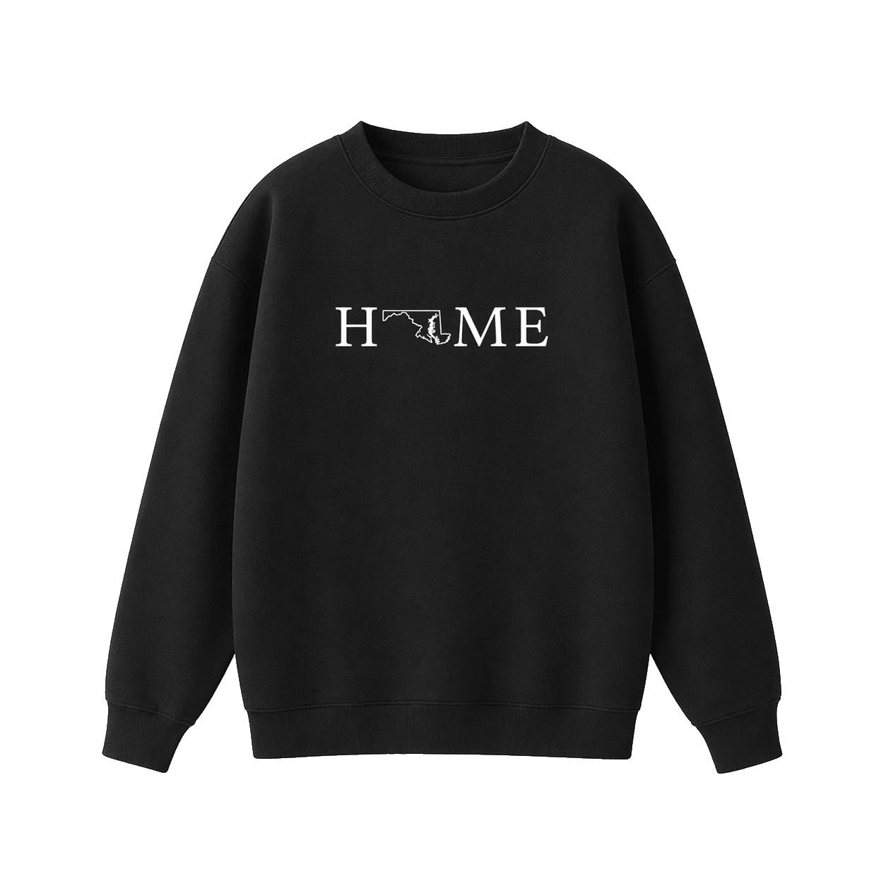 Collection 5 Maryland Essential Heavyweight Crewneck Sweatshirt - Black front