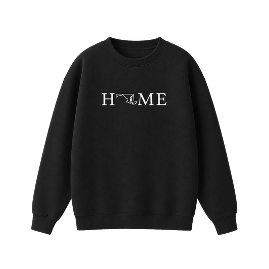 Collection 5 Maryland Essential Heavyweight Crewneck Sweatshirt - Black front