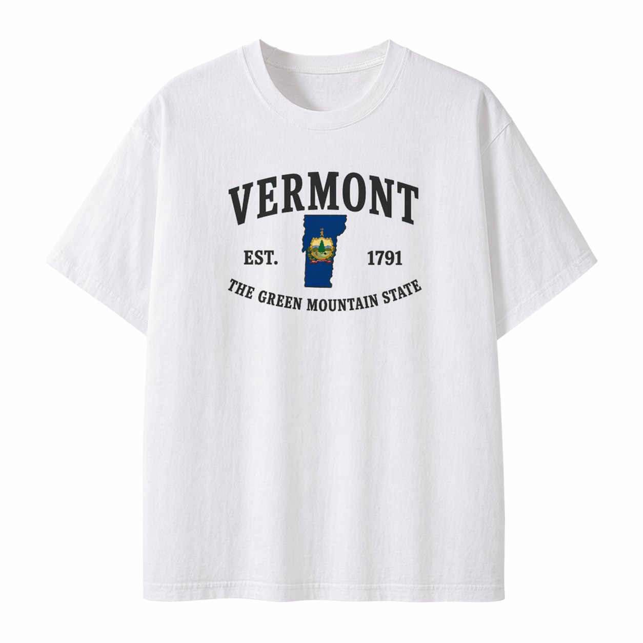 Collection 8 Vermont Essential Cotton T-Shirt - White front