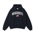 Collection 2 Massachusetts Oversize Fleeced Hoodie - Black front