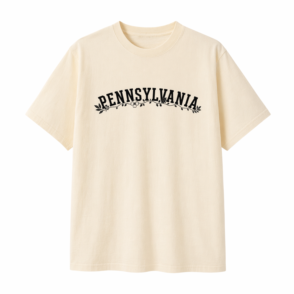 Collection 10 Pennsylvania Essential Cotton T-Shirt - Apricot front