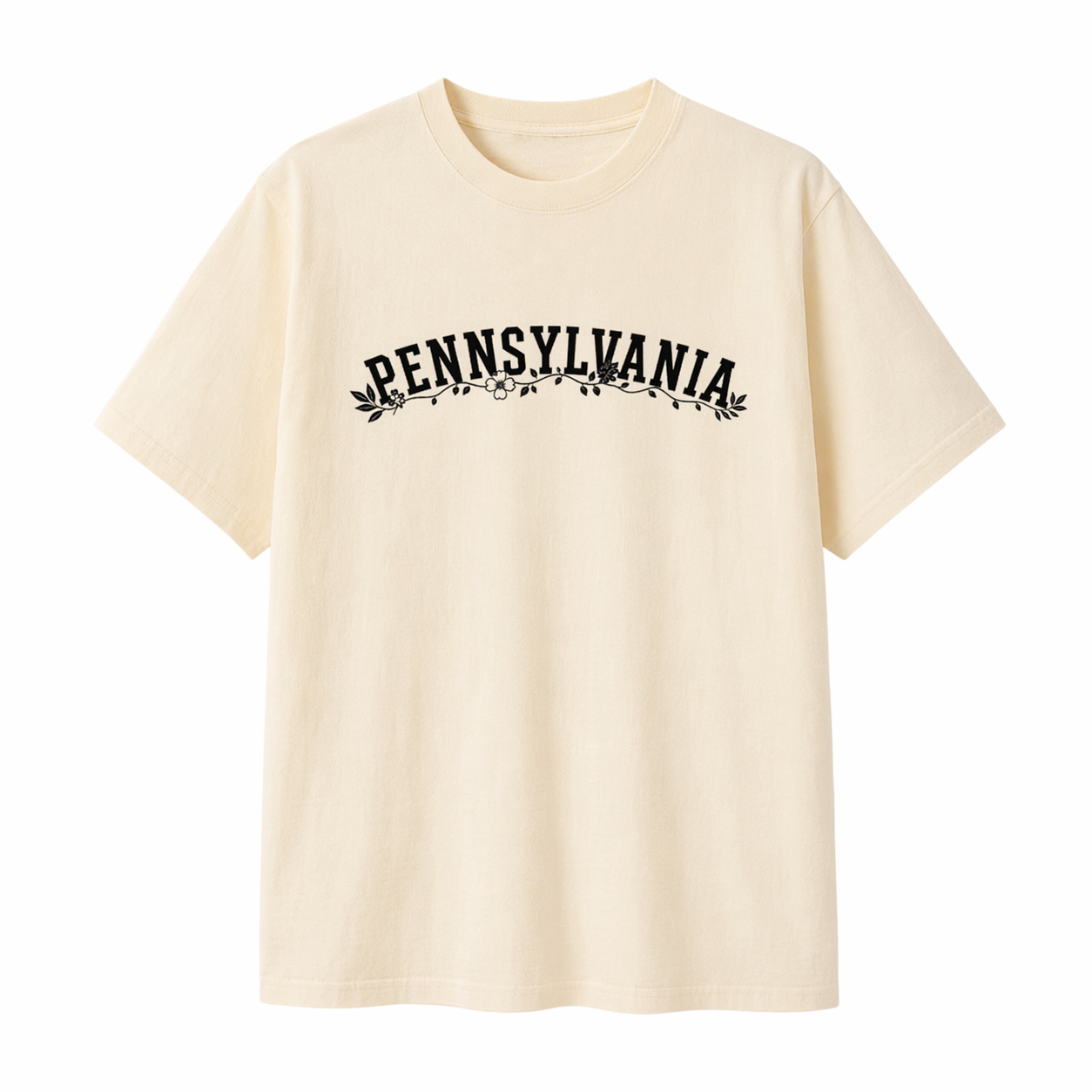 Collection 10 Pennsylvania Essential Cotton T-Shirt - Apricot front