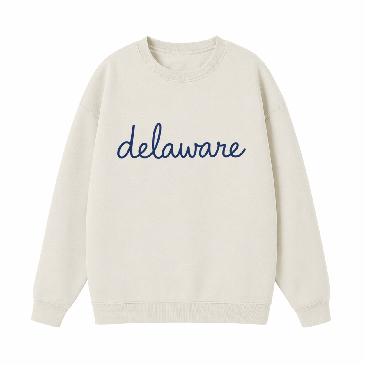 Collection 3 Delaware Essential Heavyweight Crewneck Sweatshirt - Cream front