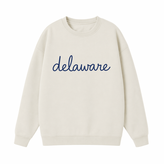 Collection 3 Delaware Essential Heavyweight Crewneck Sweatshirt - Cream front