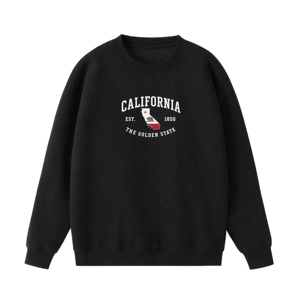 Collection 8 California Essential Heavyweight Crewneck Sweatshirt - Black front