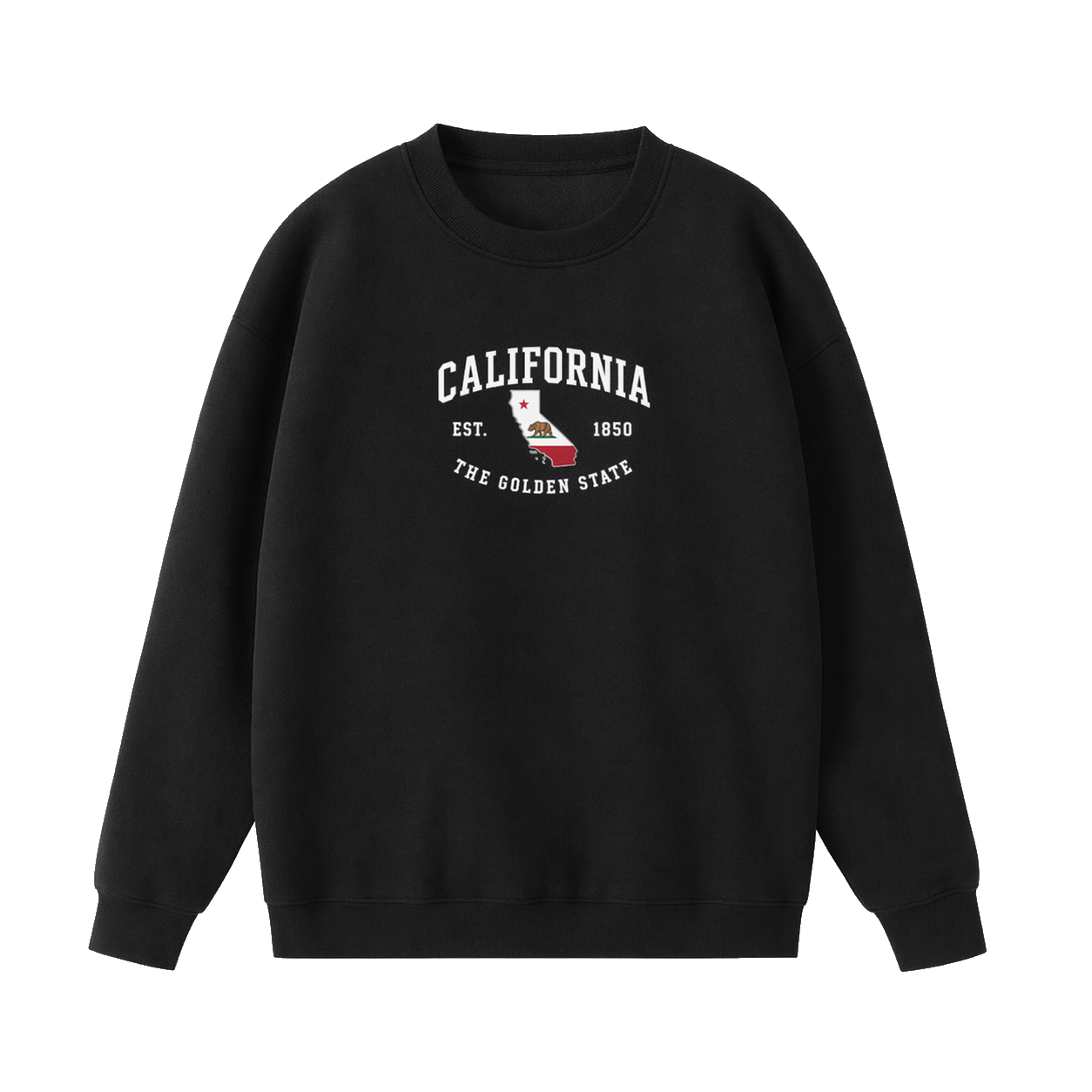 Collection 8 California Essential Heavyweight Crewneck Sweatshirt - Black front