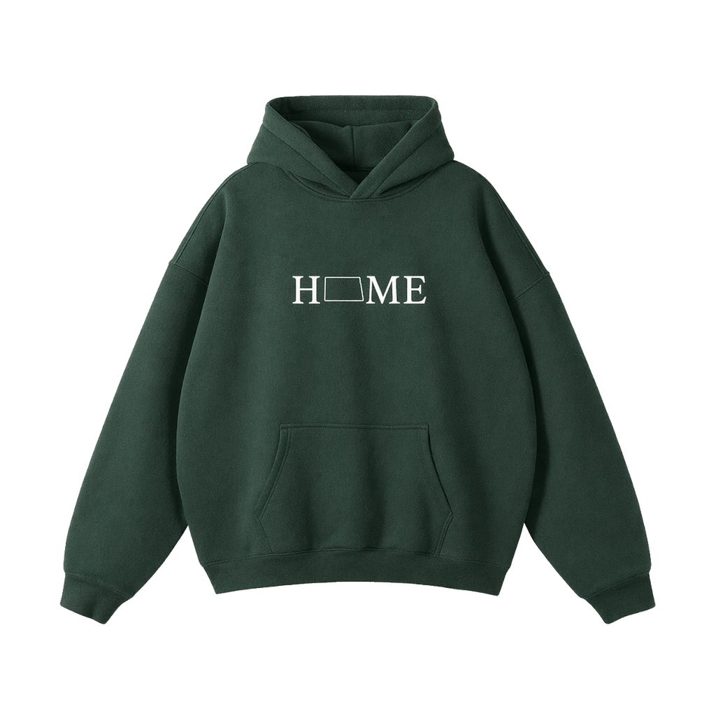 Collection 5 North Dakota Oversize Fleeced Hoodie - Eden Green front
