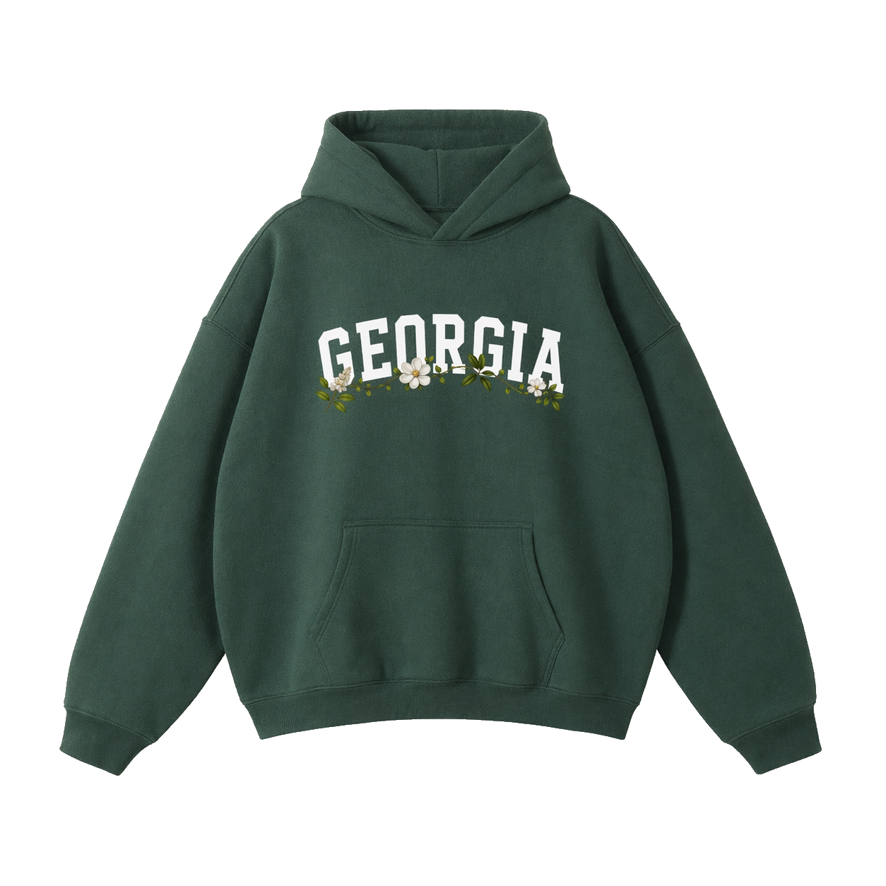 Collection 10 Georgia Oversize Fleeced Hoodie - Eden Green front
