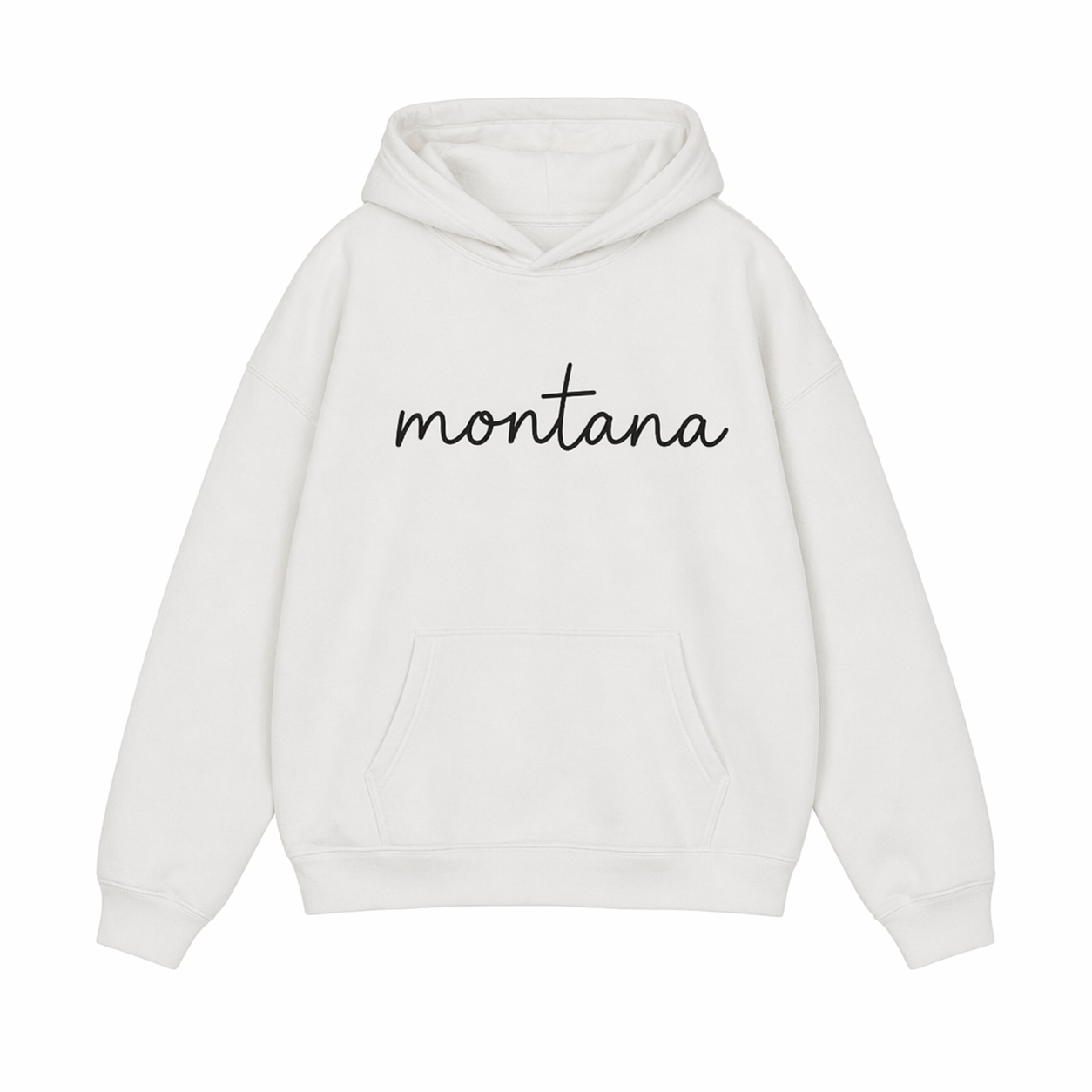 Collection 3 Montana Oversize Fleeced Hoodie - White front