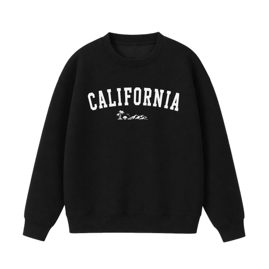 Collection 9 California Essential Heavyweight Crewneck Sweatshirt - Black front