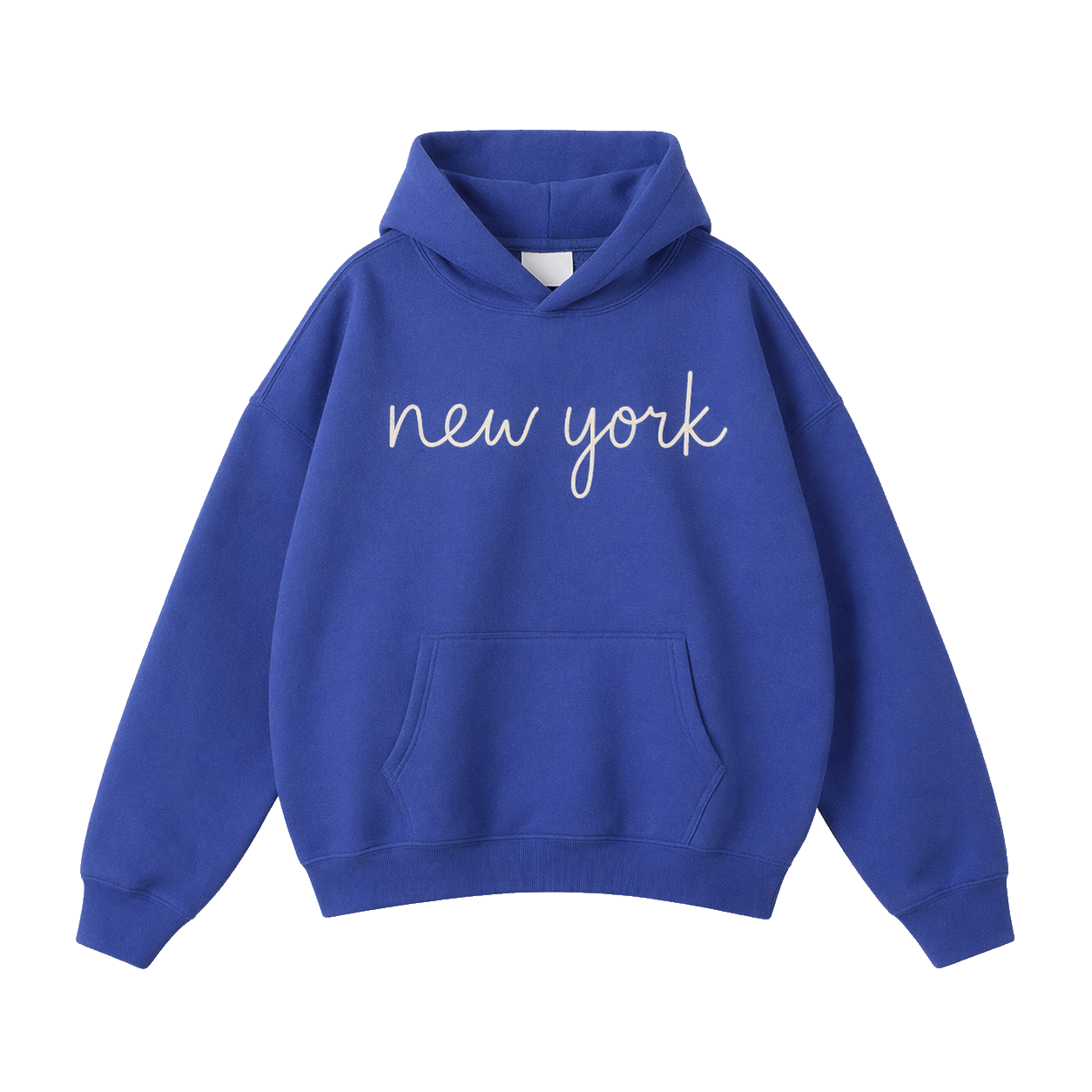 Collection 3 New York Oversize Fleeced Hoodie - Klein Blue front
