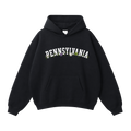Collection 10 Pennsylvania Oversize Fleeced Hoodie - Black front