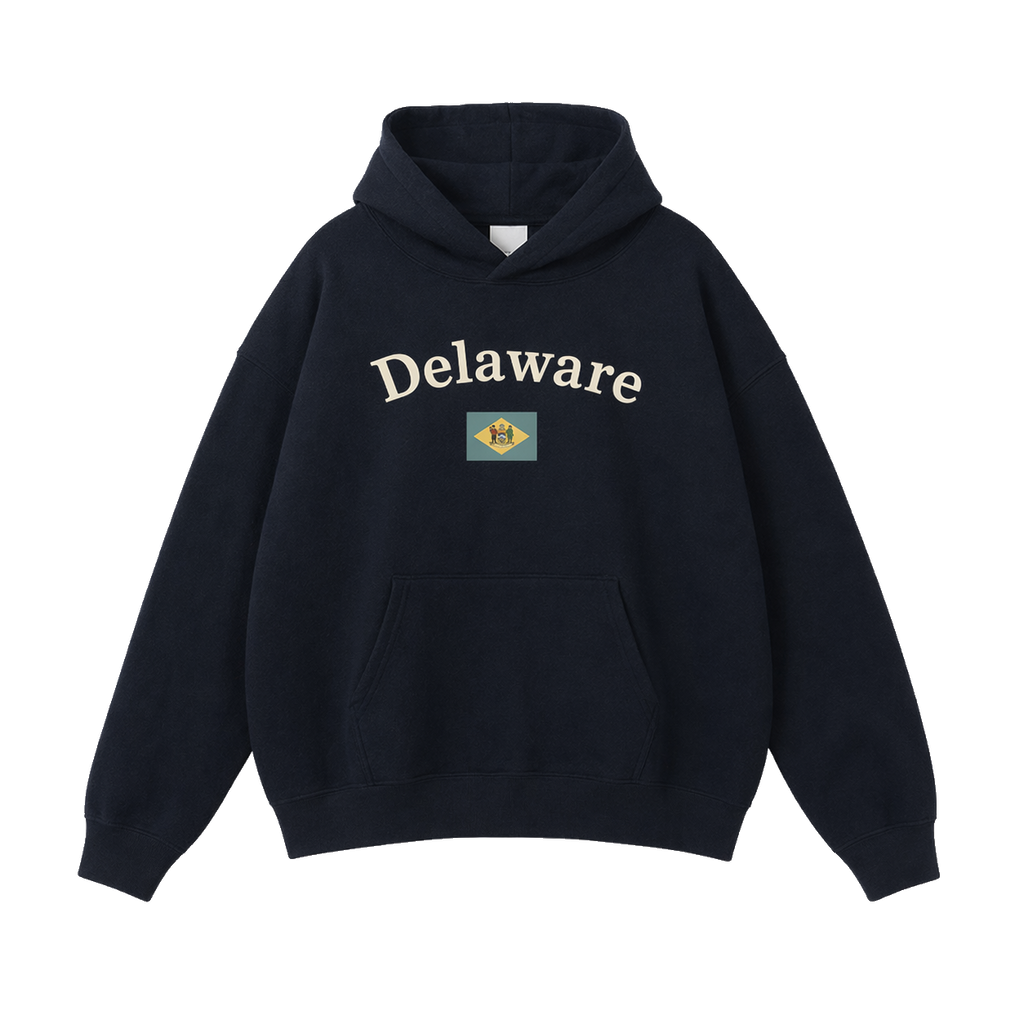 Collection 6 Delaware Oversize Fleeced Hoodie - Black front