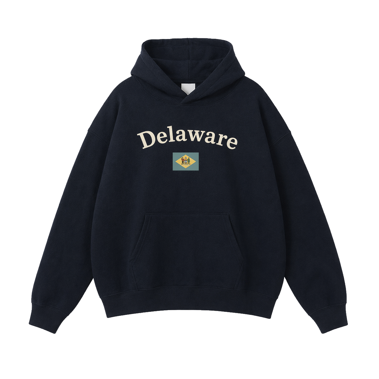 Collection 6 Delaware Oversize Fleeced Hoodie - Black front