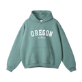 Collection 9 Oregon Oversize Fleeced Hoodie - Medium Green front