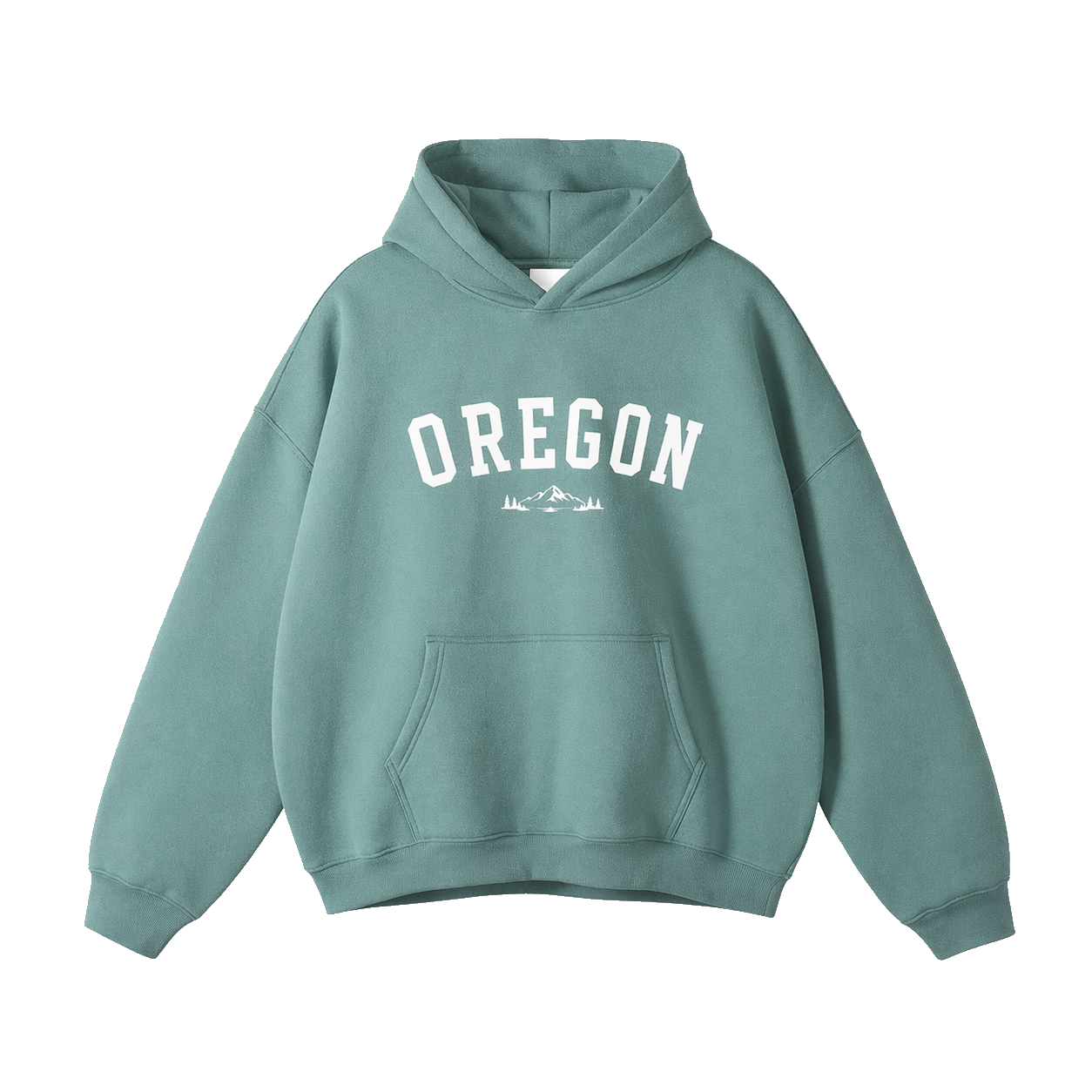 Collection 9 Oregon Oversize Fleeced Hoodie - Medium Green front