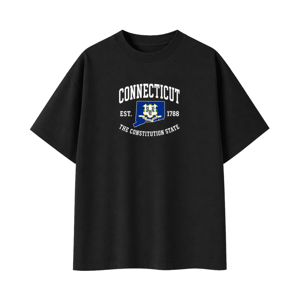 Collection 8 Connecticut Essential Cotton T-Shirt - Black front