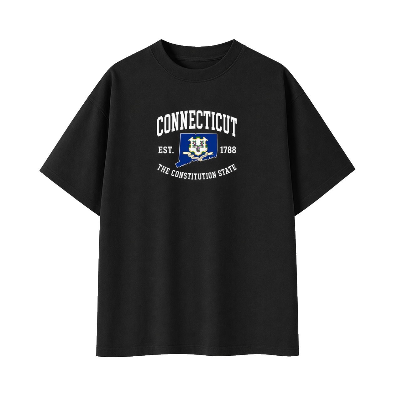 Collection 8 Connecticut Essential Cotton T-Shirt - Black front
