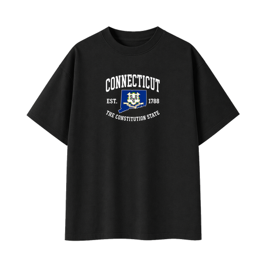 Collection 8 Connecticut Essential Cotton T-Shirt - Black front