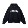 Collection 10 Kansas Oversize Fleeced Hoodie - Black front