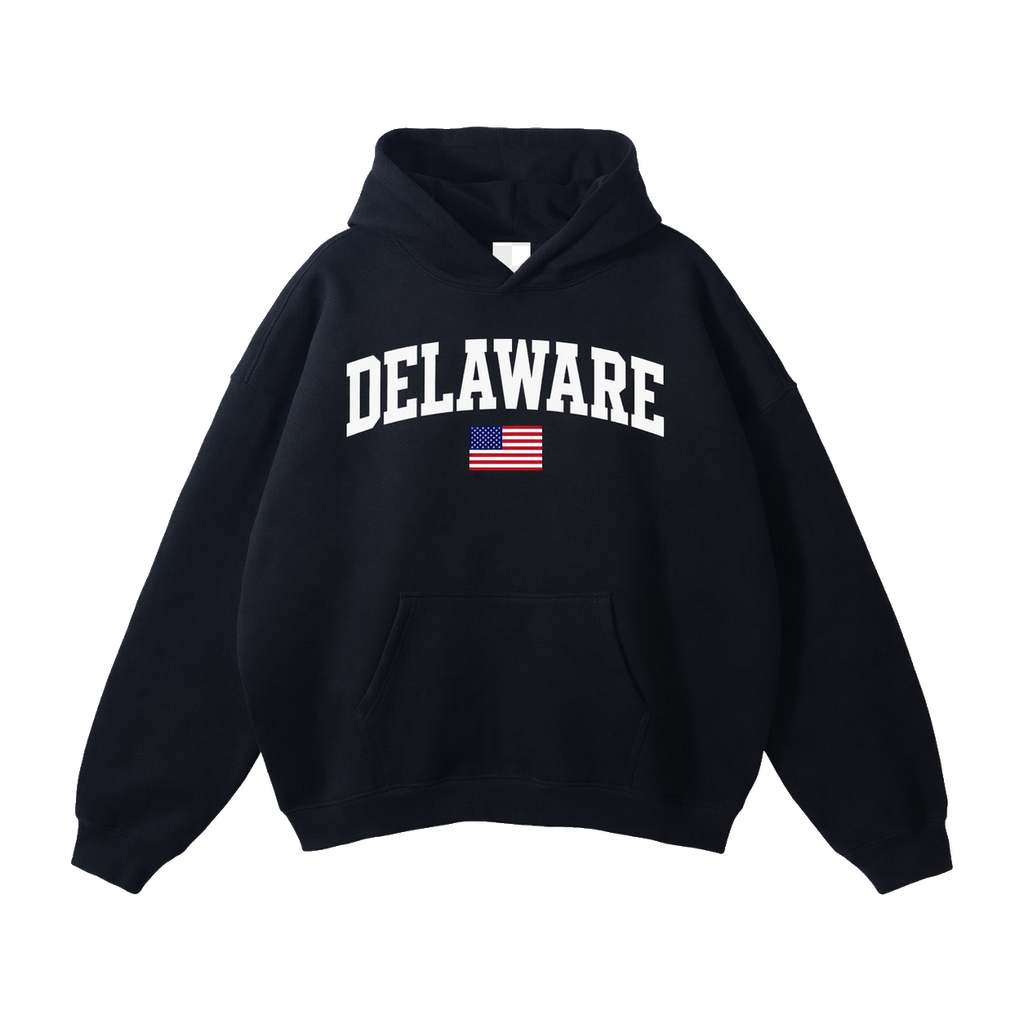 Collection 2 Delaware Oversize Fleeced Hoodie - Black front