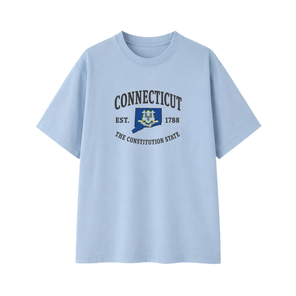 Collection 8 Connecticut Essential Cotton T-Shirt - Light Blue front