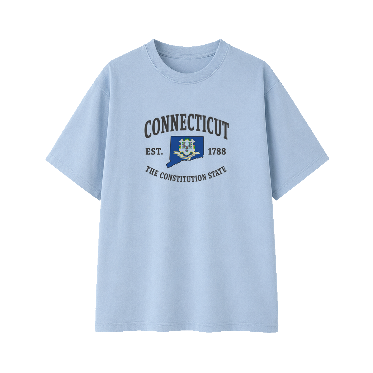 Collection 8 Connecticut Essential Cotton T-Shirt - Light Blue front