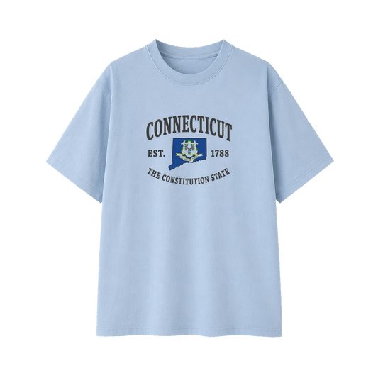 Collection 8 Connecticut Essential Cotton T-Shirt - Light Blue front