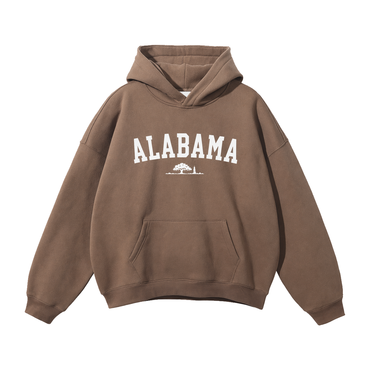 Collection 9 Alabama Oversize Fleeced Hoodie - Brown front