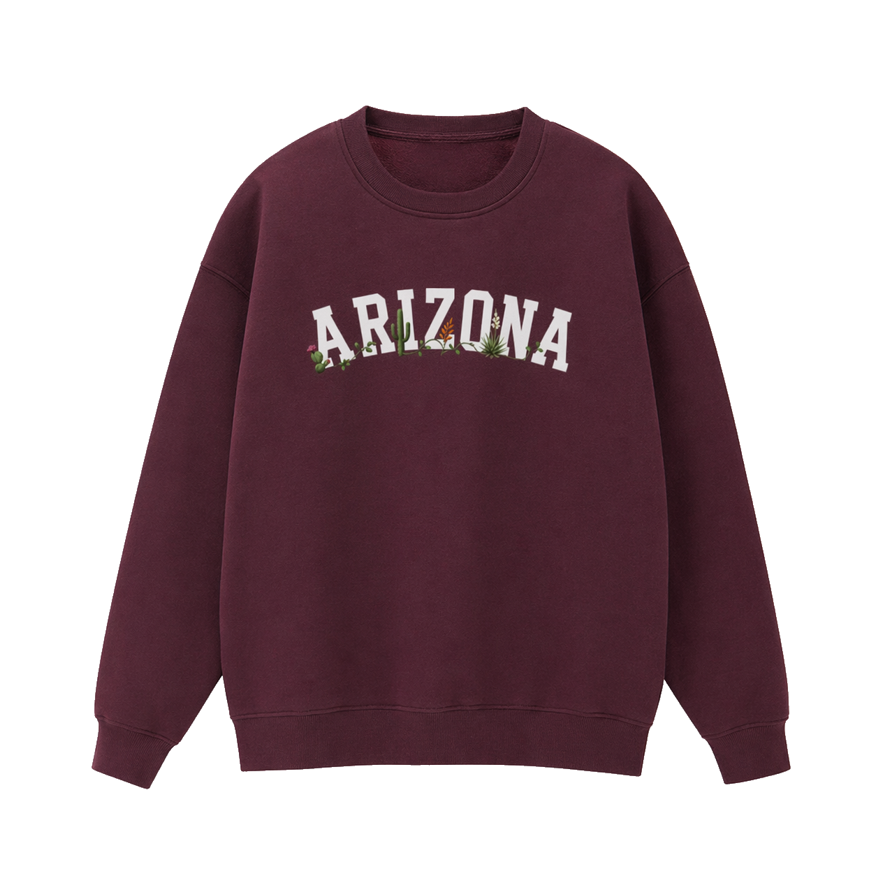 Collection 10 Arizona Essential Heavyweight Crewneck Sweatshirt - Dull Red front