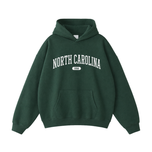 Collection 4 North Carolina Oversize Fleeced Hoodie - Eden Green front