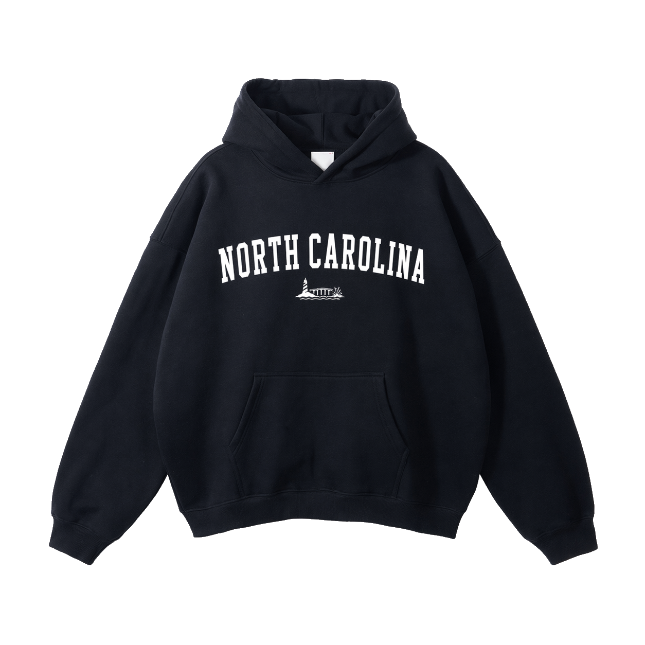 Collection 9 North Carolina Oversize Fleeced Hoodie - Black front