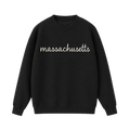 Collection 3 Massachusetts Essential Heavyweight Crewneck Sweatshirt - Black front