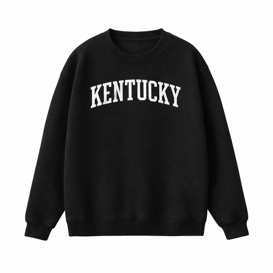 Collection 1 Kentucky Essential Heavyweight Crewneck Sweatshirt - Black front