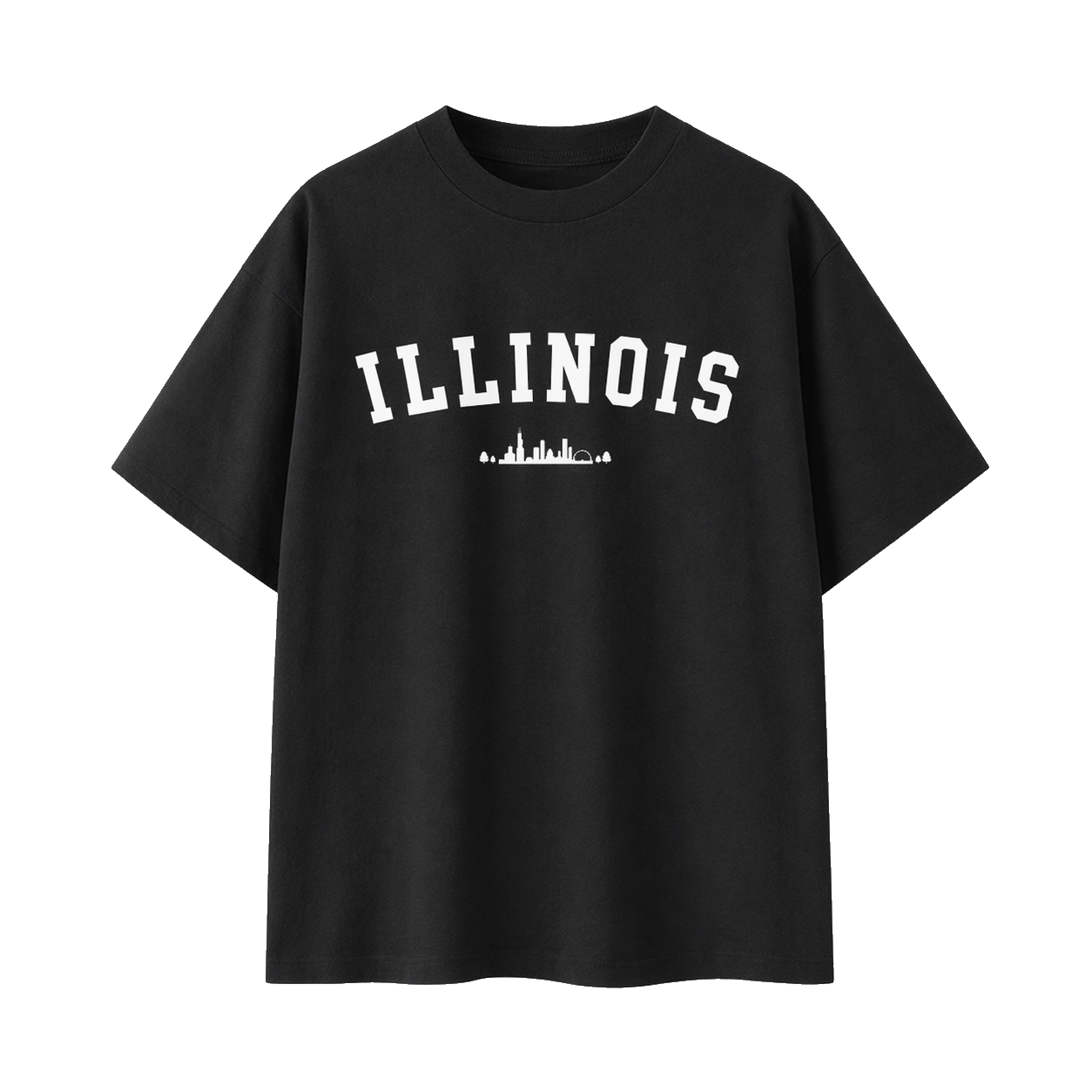 Collection 9 Illinois Essential Cotton T-Shirt - Black front