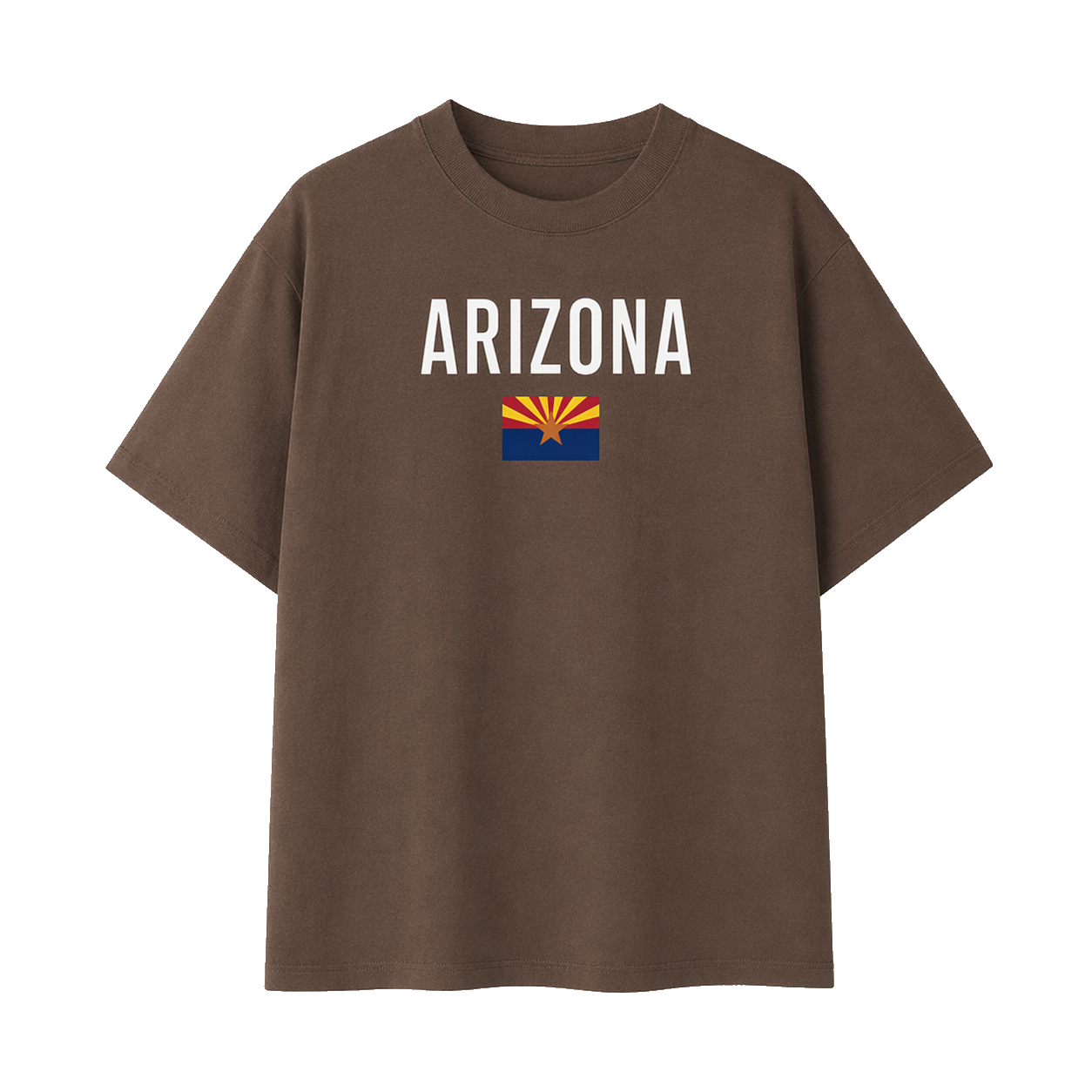 Collection 7 Arizona Essential Cotton T-Shirt - Coffee front