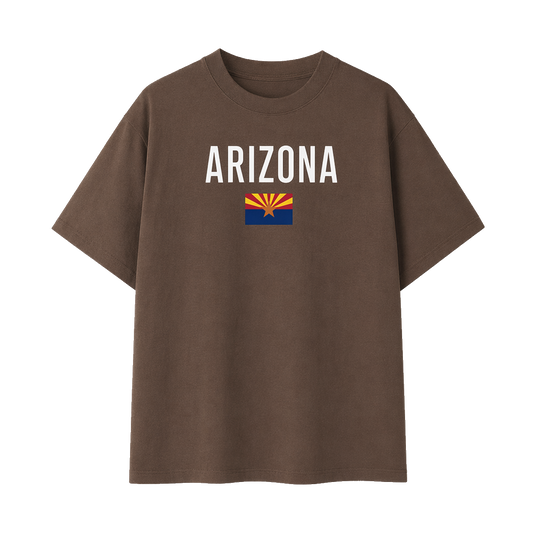 Collection 7 Arizona Essential Cotton T-Shirt - Coffee front