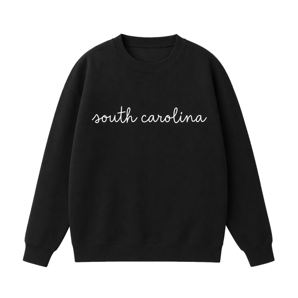 Collection 3 South Carolina Essential Heavyweight Crewneck Sweatshirt - Black front