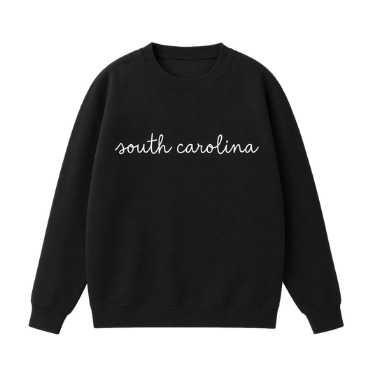 Collection 3 South Carolina Essential Heavyweight Crewneck Sweatshirt - Black front